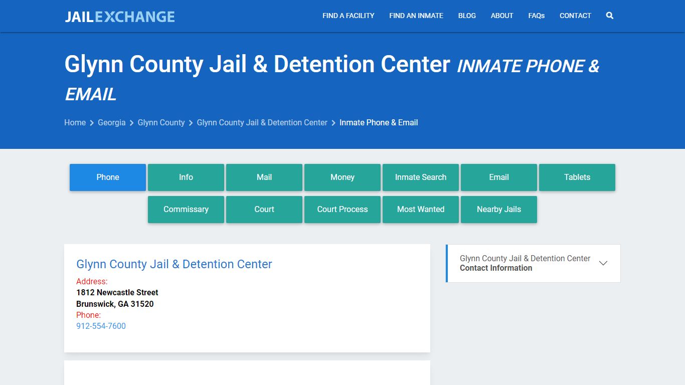 Inmate Phone - Glynn County Jail & Detention Center, GA